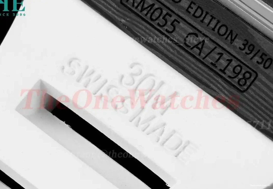 White RMUL2 On RM055 Rubber BBRF Dial NTPT Real Strap Skeleton White V2 0407
